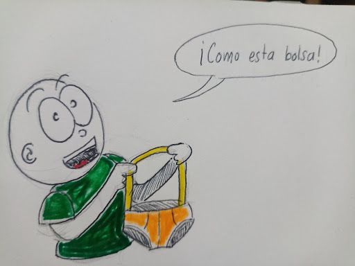 Cómic panel: La bolsa